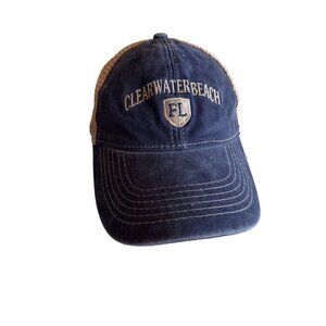 Clearwater Beach Florida‎ Blue Meshback Hat Cap Adjustable
